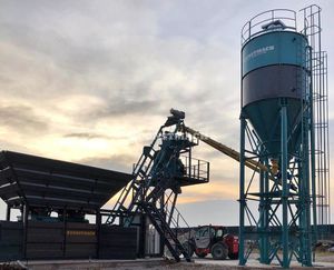 festinstallierte Betonmischanlage 1