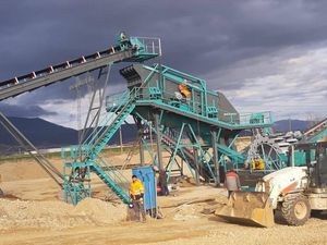 Siebanlage für Baustellen