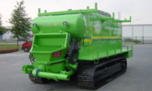 anhängermontierte Betonpumpe