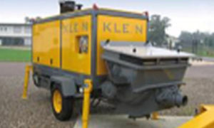 anhängermontierte Betonpumpe