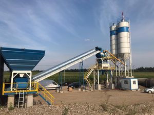 festinstallierte Betonmischanlage