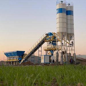 festinstallierte Betonmischanlage