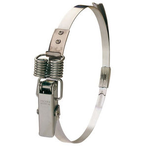 Schlauchschelle / verzinkter Stahl / Federdruck / Band / mit Schnellverriegelung