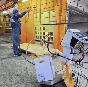 offene Pulverbeschichtungskabine