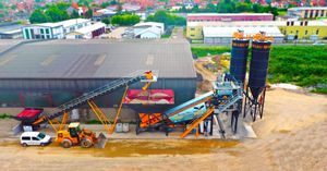 festinstallierte Betonmischanlage 1