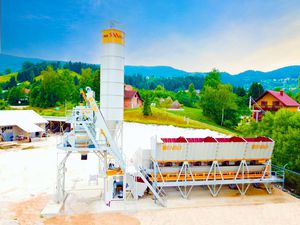 festinstallierte Betonmischanlage