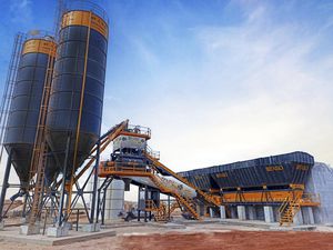 festinstallierte Betonmischanlage