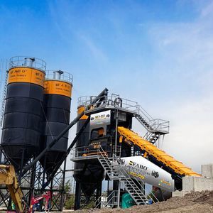 festinstallierte Betonmischanlage