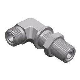 Schottanschluss / Gewinde / 90°-Winkel / hydraulisch