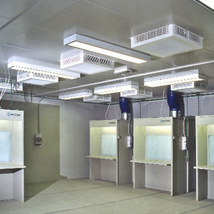 offene Lackierkabine / Filterung