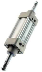 pneumatischer Zylinder / Doppel / mit Querverstrebung / mit Magnetkolben