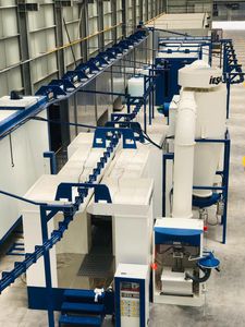 Pulverbeschichtungskabine / automatische Filterreinigung