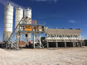 festinstallierte Betonmischanlage