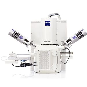 Rasterelektronenmikroskop mit fokussierter Ionensonde