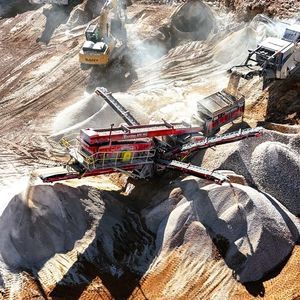 Siebanlage für Baustellen