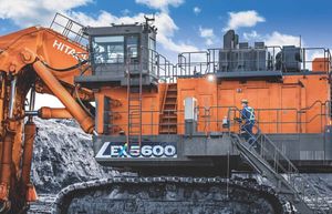 mittelgroßer Bagger