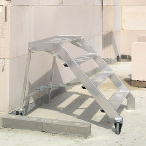 gerade Treppe / Aluminium / mobil