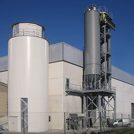 festinstallierte Betonmischanlage