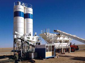 festinstallierte Betonmischanlage 1