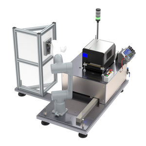 automatischer Drucker mit Etikettenaufbringer