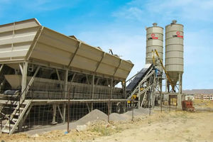 festinstallierte Betonmischanlage