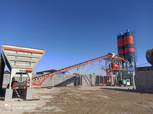 festinstallierte Betonmischanlage