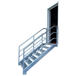 gerade Treppe / Metall / Bau / Notfall