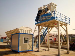 festinstallierte Betonmischanlage