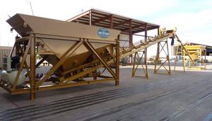 festinstallierte Betonmischanlage