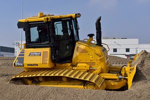 Bulldozer auf Raupen