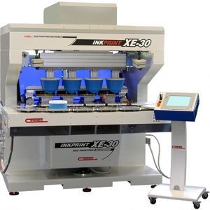 Tampondruckmaschine mit hermetischem Farbgebersystem