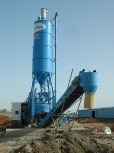 festinstallierte Betonmischanlage