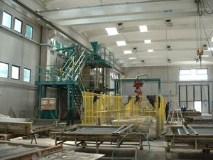 festinstallierte Betonmischanlage