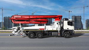 Autobetonpumpe für Baustelle
