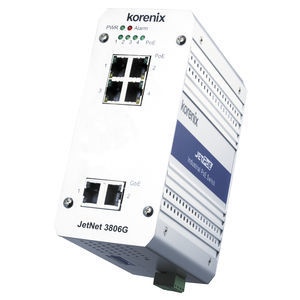 Ethernet-Switch / Verstärker / unmanaged / 4 Ports / PoE