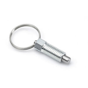 federnder Druckstift / Edelstahl / einziehbar