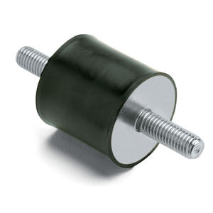 zylindrische elastische Lagerung / Metall / Gummi / Gewinde