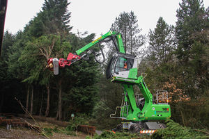 Umschlagbagger für Holz