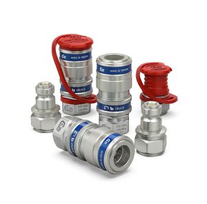 Schnellkupplung / gerade / hydraulisch / Aluminium