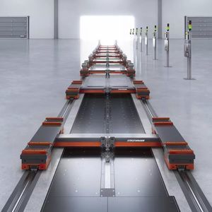Schienengeführter Wagen / für Materialumschlag