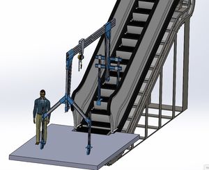 Portalkran für mechanische Treppen