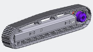 Chassis für Baustellenmaschine / auf Raupen