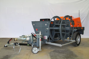 anhängermontierte Betonpumpe