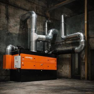 festinstallierte zentrale Rauchabzugs- und Filteranlage
