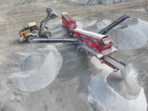 Siebmaschine für Baustellen