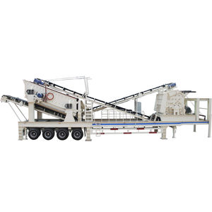 Schlag-Brechanlage / mobil / hohe Kapazität / für Mineralien