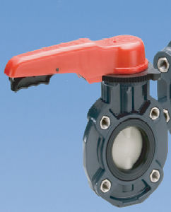 Absperrklappe / Hebel / elektrisch betrieben / Durchsatzkontrolle