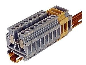 Klemmenblock auf DIN-Schiene