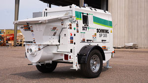 anhängermontierte Betonpumpe