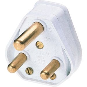 wandmontierte Steckdose und Stecker